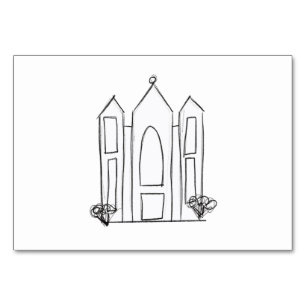 LDS Salt Lake City Tempel eenvoudige moderne mormo Kaart