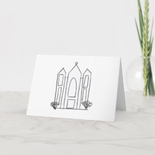 LDS Salt Lake City Tempel eenvoudige moderne mormo Kaart