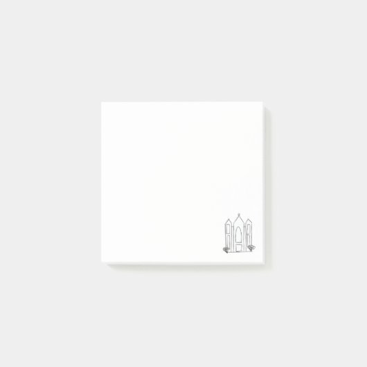 LDS Salt Lake City Tempel eenvoudige moderne mormo Post-it® Notes (Voorkant)