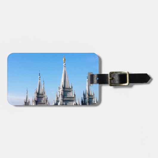 lds salt lake city tempel engel moroni bagagelabel (Voorkant horizontaal)