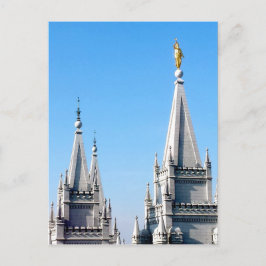 lds salt lake city tempel engel moroni briefkaart