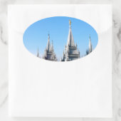 lds salt lake city tempel engel moroni ovale sticker (Tas)