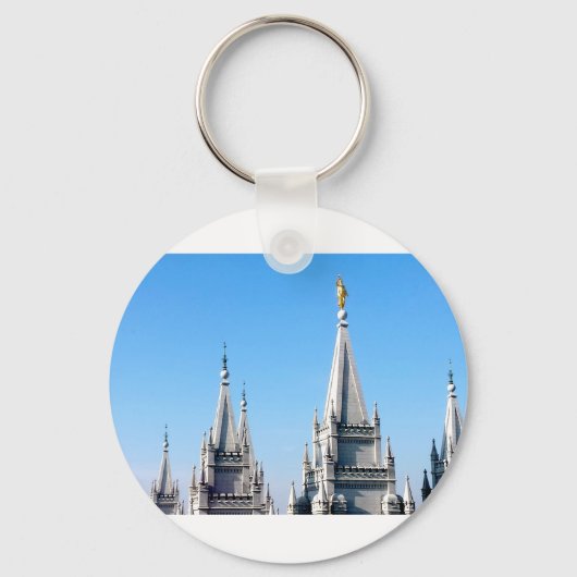 lds salt lake city tempel engel moroni sleutelhanger (Voorkant)