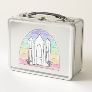 LDS Salt Lake City Tempel regenboog zonsondergang