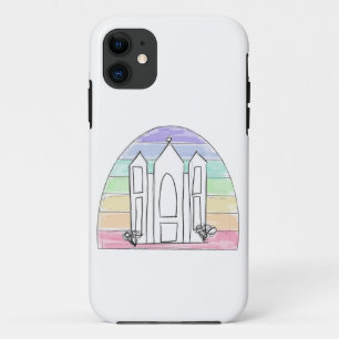 LDS Salt Lake City Tempel regenboog zonsondergang Case-Mate iPhone Case