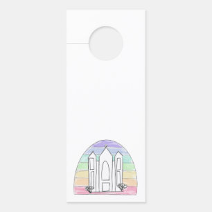LDS Salt Lake City Tempel regenboog zonsondergang Deurhanger