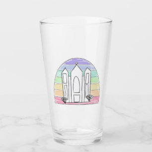 LDS Salt Lake City Tempel regenboog zonsondergang Glas