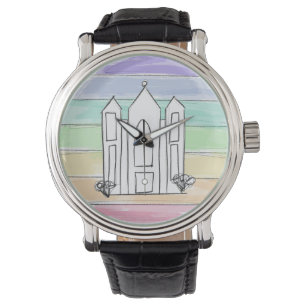 LDS Salt Lake City Tempel regenboog zonsondergang  Horloge