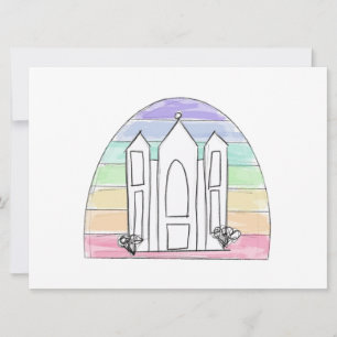 LDS Salt Lake City Tempel regenboog zonsondergang Kaart
