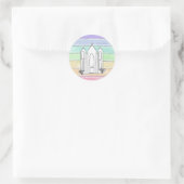 LDS Salt Lake City tempel regenboog zonsondergang  Ronde Sticker (Tas)