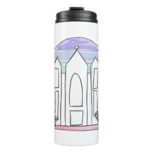 LDS Salt Lake City Tempel regenboog zonsondergang Thermosbeker