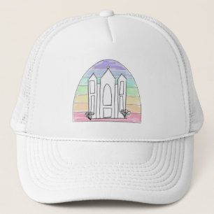 LDS Salt Lake City tempel regenboog zonsondergang Trucker Pet