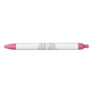 LDS Salt Lake City Tempel regenboog zonsondergang Zwarte Inkt Pen