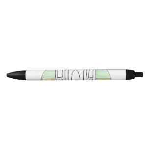LDS Salt Lake City Tempel regenboog zonsondergang Zwarte Inkt Pen