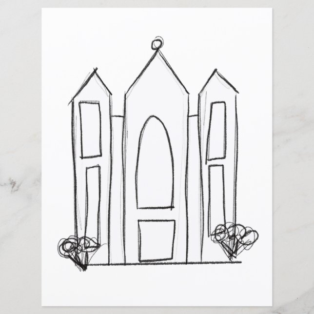 LDS Salt Lake City Temple eenvoudig modern mormon (Voorkant)