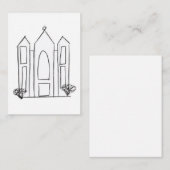 LDS Salt Lake City Temple eenvoudig modern mormon Advieskaart (Voorkant / Achterkant)