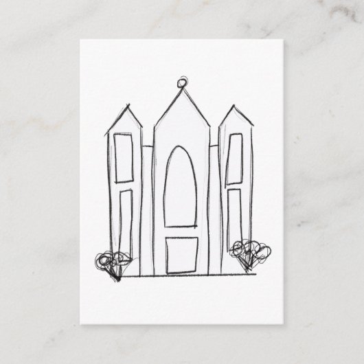 LDS Salt Lake City Temple eenvoudig modern mormon Advieskaart (Voorkant)