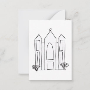 LDS Salt Lake City Temple eenvoudig modern mormon Advieskaart