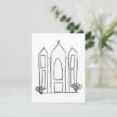 LDS Salt Lake City Temple eenvoudig modern mormon Bedankkaart (Staand voorkant)