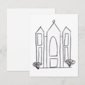 LDS Salt Lake City Temple eenvoudig modern mormon Bedankkaart (Voorkant / Achterkant)