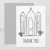 LDS Salt Lake City Temple eenvoudig modern mormon Bedankkaart (Voorkant / Achterkant)