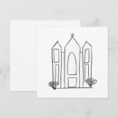 LDS Salt Lake City Temple eenvoudig modern mormon Feestdagenkaart (Voorkant / Achterkant)