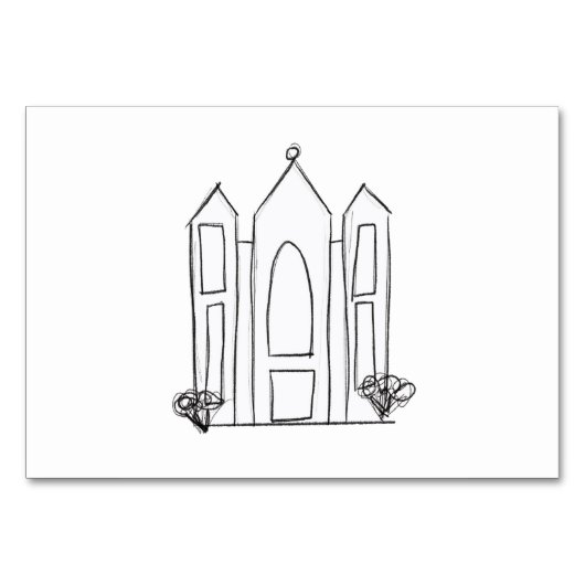 LDS Salt Lake City Temple eenvoudig modern mormon Kaart (Voorkant)