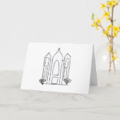 LDS Salt Lake City Temple eenvoudig modern mormon Kaart (Gele Bloem)