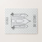 LDS Salt Lake City Temple eenvoudig modern mormon Legpuzzel (Horizontaal)