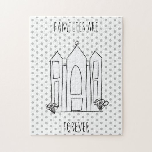 LDS Salt Lake City Temple eenvoudig modern mormon Legpuzzel (Verticaal)