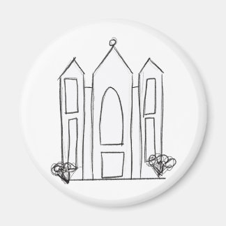 LDS Salt Lake City Temple eenvoudig modern mormon Magneet