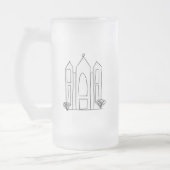 LDS Salt Lake City Temple eenvoudig modern mormon Matglas Bierpul (Links)
