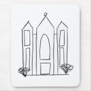 LDS Salt Lake City Temple eenvoudig modern mormon Muismat