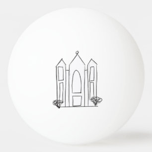 LDS Salt Lake City Temple eenvoudig modern mormon Pingpongbal