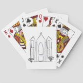 LDS Salt Lake City Temple eenvoudig modern mormon Pokerkaarten (Achterkant)