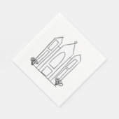 LDS Salt Lake City Temple eenvoudig modern mormon Servet (Hoek)