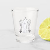 LDS Salt Lake City Temple eenvoudig modern mormon Shot Glas (Voorkant)