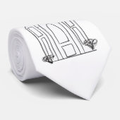 LDS Salt Lake City Temple eenvoudig modern mormon Stropdas (Opgerold)