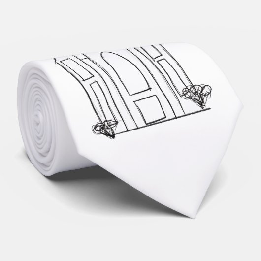 LDS Salt Lake City Temple eenvoudig modern mormon Stropdas (Opgerold)