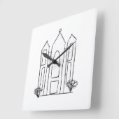 LDS Salt Lake City Temple eenvoudig modern mormon Vierkante Klok (Hoek)