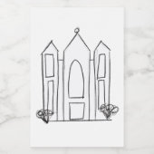 LDS Salt Lake City Temple eenvoudig modern mormon Voedselcontainer Etiket (Enkel label)