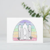 LDS Salt Lake City Temple rainbow sunset mormon (Staand voorkant)