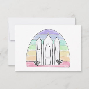 LDS Salt Lake City Temple rainbow sunset mormon