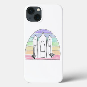 LDS Salt Lake City Temple rainbow sunset mormon Case-Mate iPhone Case