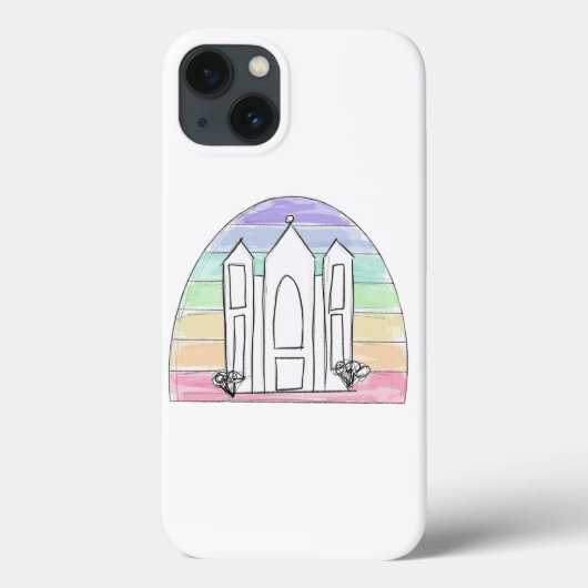 LDS Salt Lake City Temple rainbow sunset mormon Case-Mate iPhone Case (Achterkant)