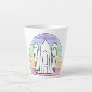 LDS Salt Lake City Temple rainbow sunset mormon Latte Mok