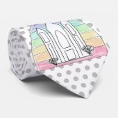 LDS Salt Lake City Temple rainbow sunset mormon Stropdas (Opgerold)