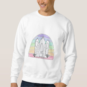 LDS Salt Lake City Temple rainbow sunset mormon Trui