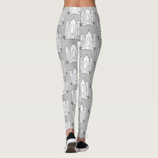LDS Salt Lake City Temple simple modern mormon Leggings (Achterkant)