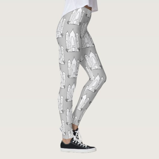 LDS Salt Lake City Temple simple modern mormon  Leggings (Rechts)